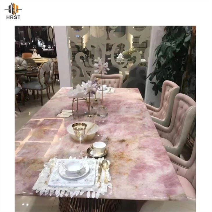 Cristallo Pink Quartzite Table