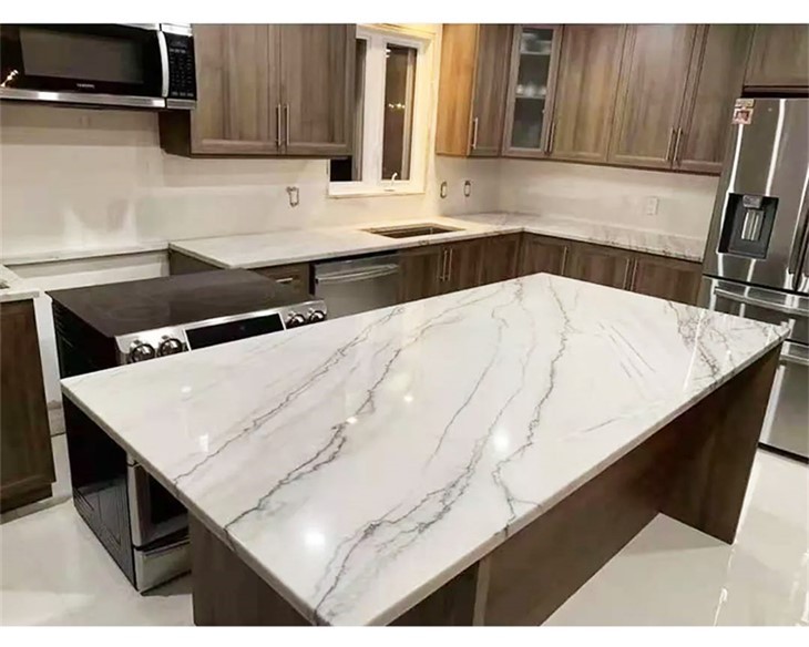 Infinity White Quartzite Kitchen